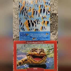 2 500 Piece Jigsaw Puzzles Frog & Fish